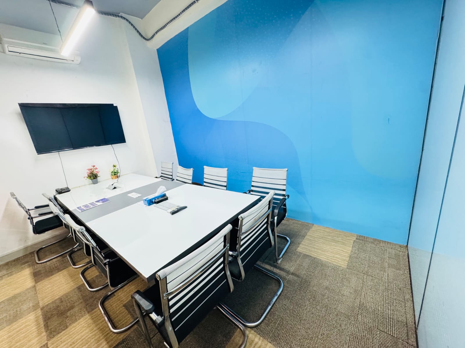 Modern meeting room for rent at Click Office Noida Sector 2