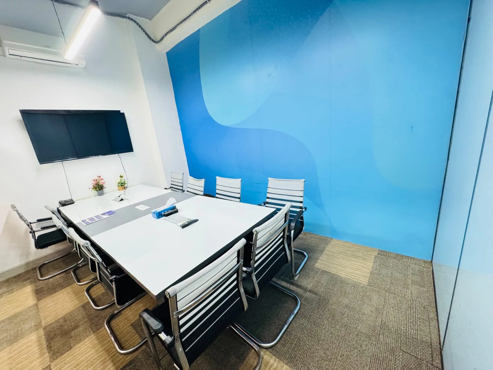 Modern meeting room for rent at Click Office Noida Sector 2
